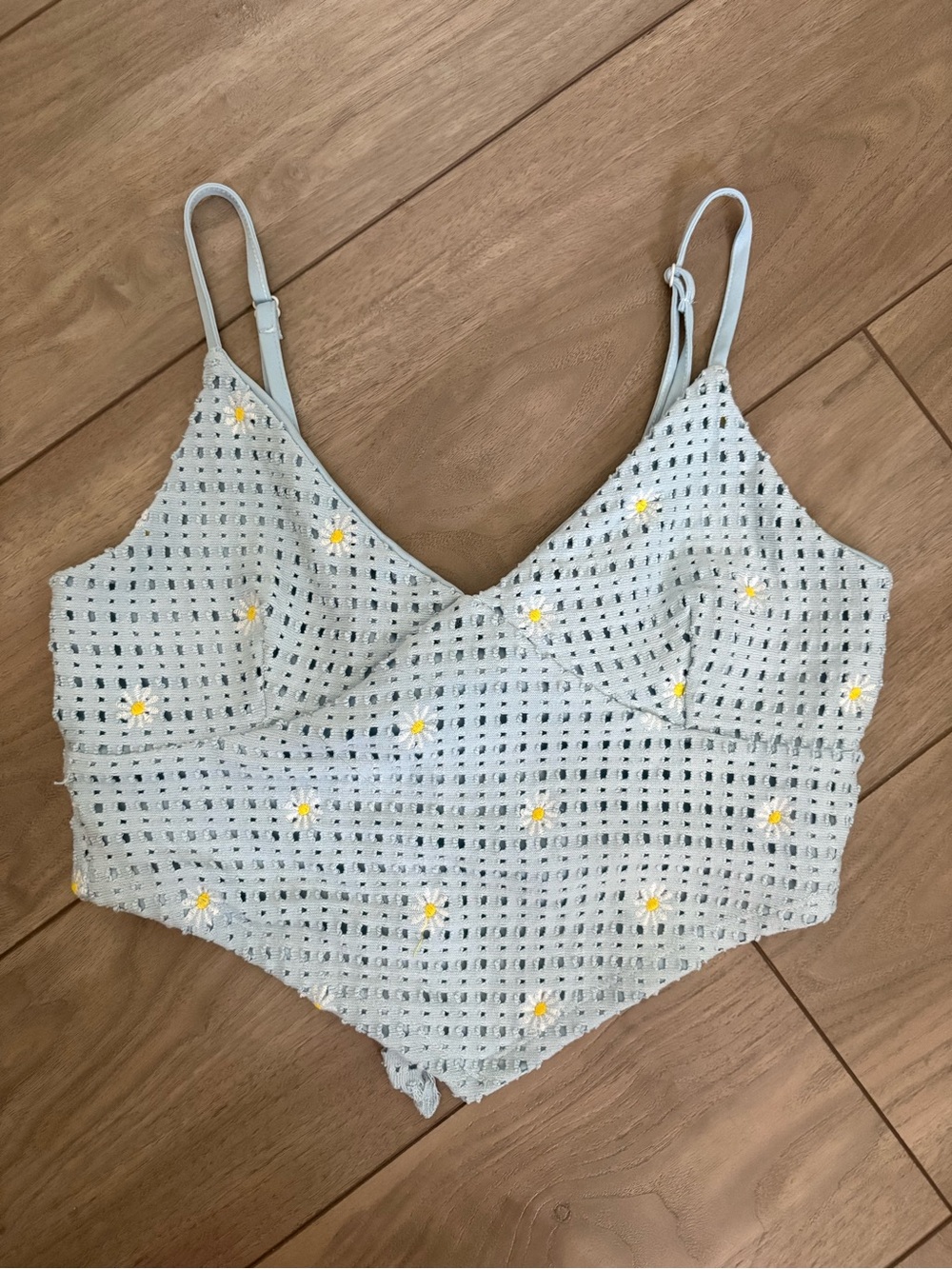 Rue21 Light Blue Daisy Crop Top